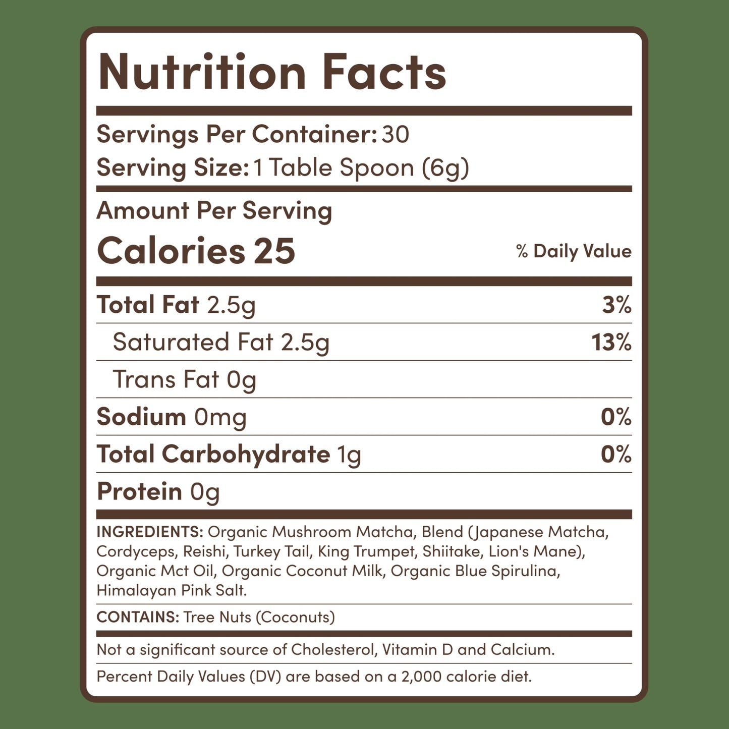 Mushroom Matcha (1 Pack - 30 Servings) Daily M031-099