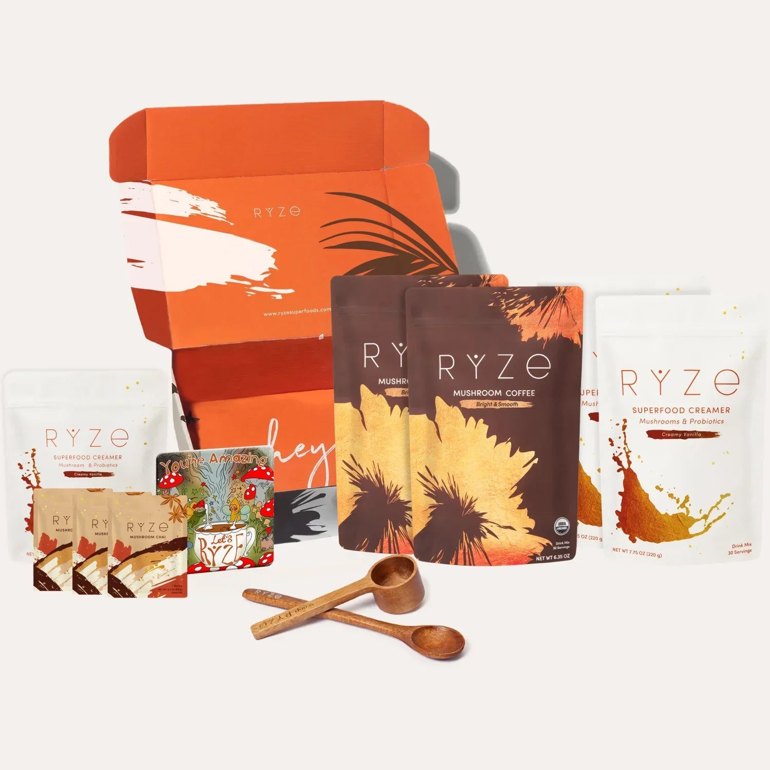 RYZE Lovers Gift Set: 2 Coffees + 2 Creamers Bright M031-065