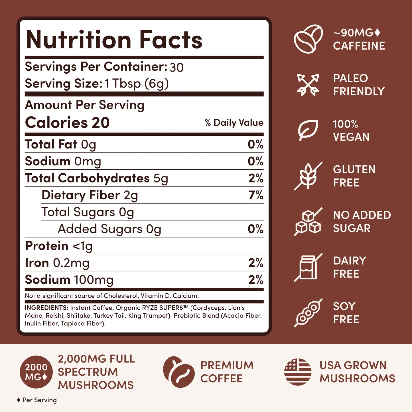 Mushroom Coffee House Blend 30 Servings Bright M031-118