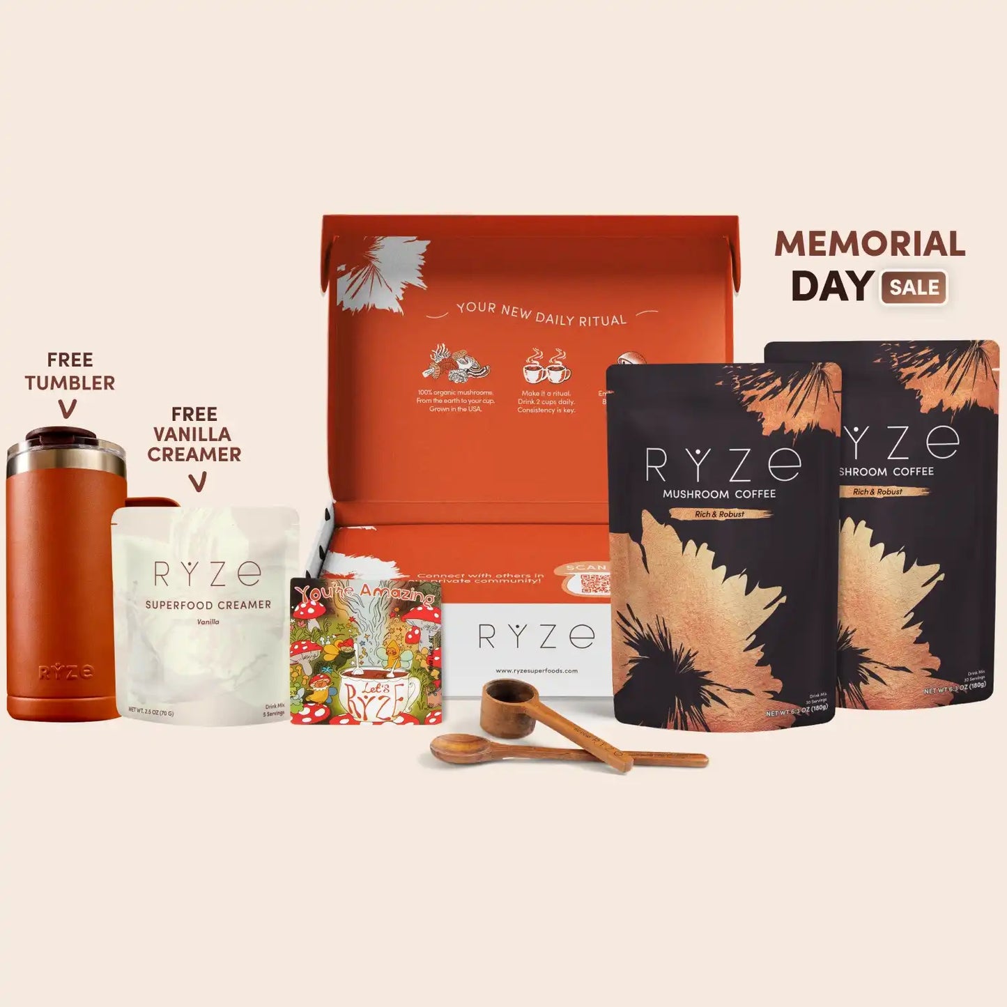 Mushroom Coffee Dark Roast Starter Kit (Upgrade) Fresh M031-119