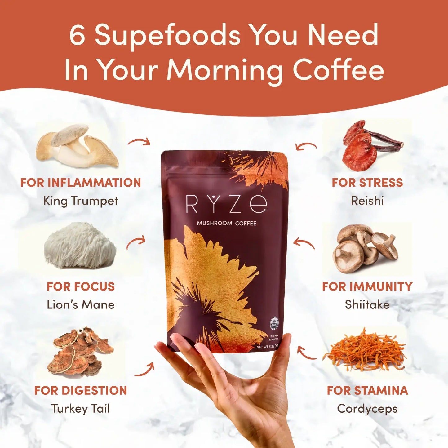 Mushroom Coffee (1 pack - 30 Servings) Essential M031-133