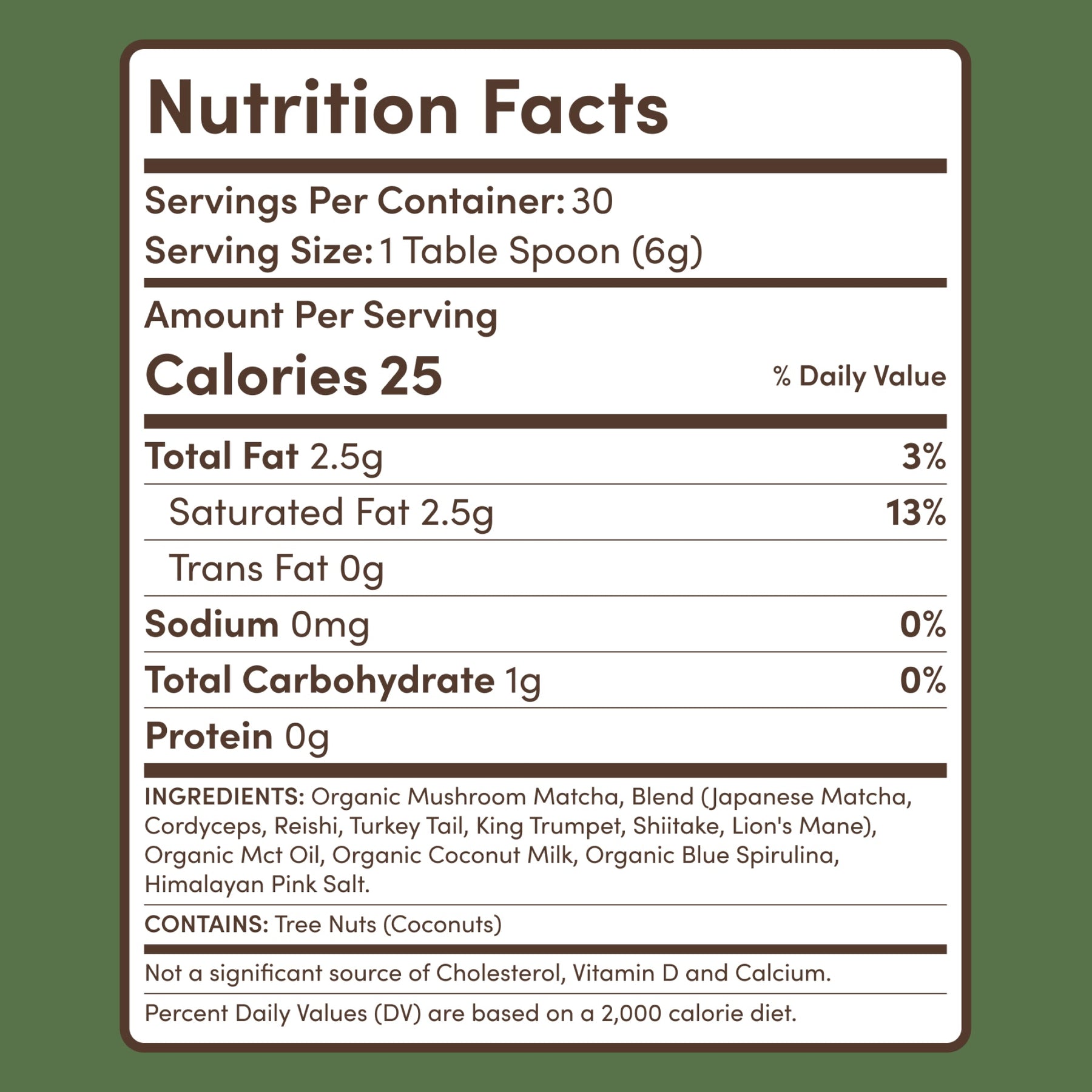 Mushroom Matcha (1 Pack - 30 Servings) Daily M031-099