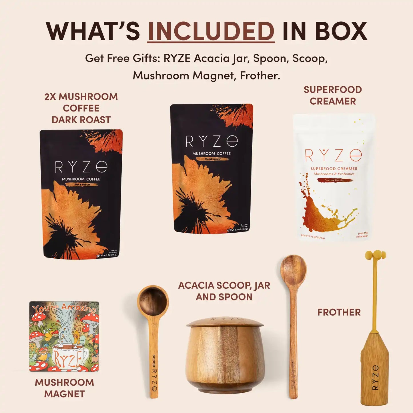 Mushroom Coffee Ritual Set Smooth M031-113