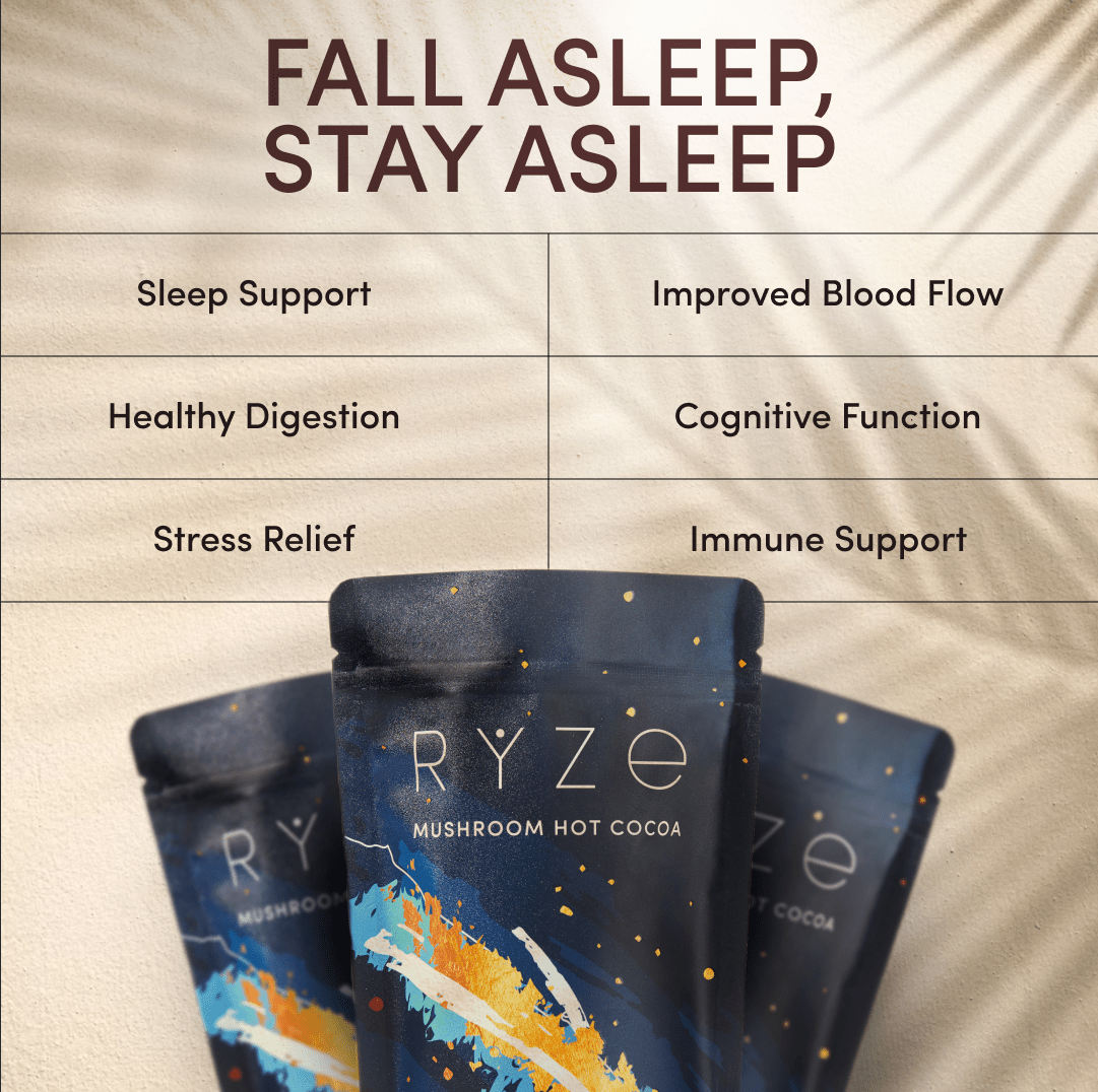 RYZE Hot Cocoa - with 6 Sleep Superfoods to Help Fall Asleep and Stay Asleep Bright M031-053