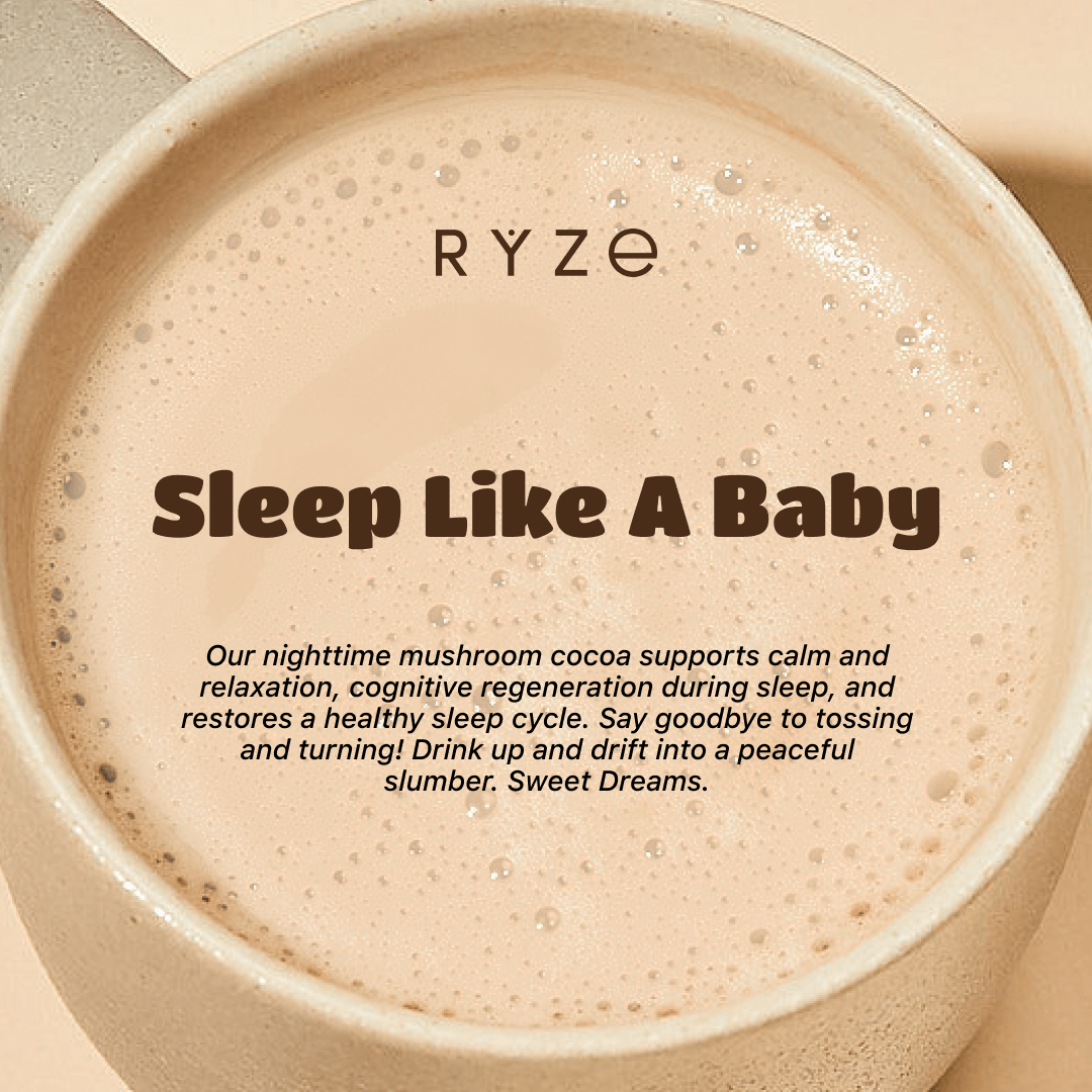 RYZE Hot Cocoa - with 6 Sleep Superfoods to Help Fall Asleep and Stay Asleep Bright M031-053