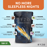 RYZE Hot Cocoa - with 6 Sleep Superfoods to Help Fall Asleep and Stay Asleep Bright M031-053